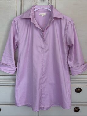 ANN MASHBURN Lilac Popover Blouse